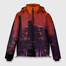 Куртка зимняя мужская Секретный город, цвет: 3D-черный