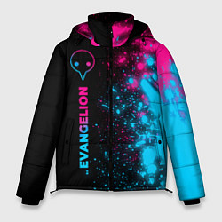 Мужская зимняя куртка Evangelion - neon gradient: по-вертикали
