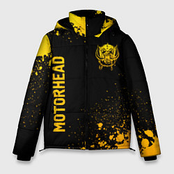 Куртка зимняя мужская Motorhead - gold gradient: надпись, символ, цвет: 3D-черный