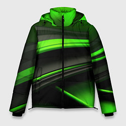 Куртка зимняя мужская Black green textureпоп, цвет: 3D-черный