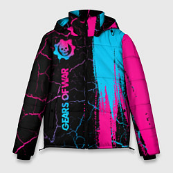 Мужская зимняя куртка Gears of War - neon gradient: по-вертикали
