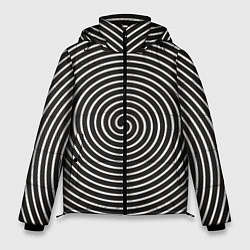 Куртка зимняя мужская Оптическая спираль, цвет: 3D-красный