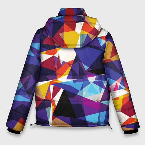 Мужская зимняя куртка Мозаичный узор / 3D-Светло-серый – фото 2