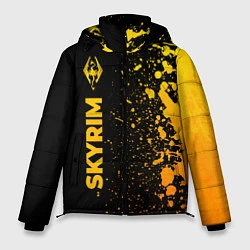 Куртка зимняя мужская Skyrim - gold gradient: по-вертикали, цвет: 3D-черный
