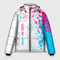 Мужская зимняя куртка Twenty One Pilots neon gradient style: по-вертикал