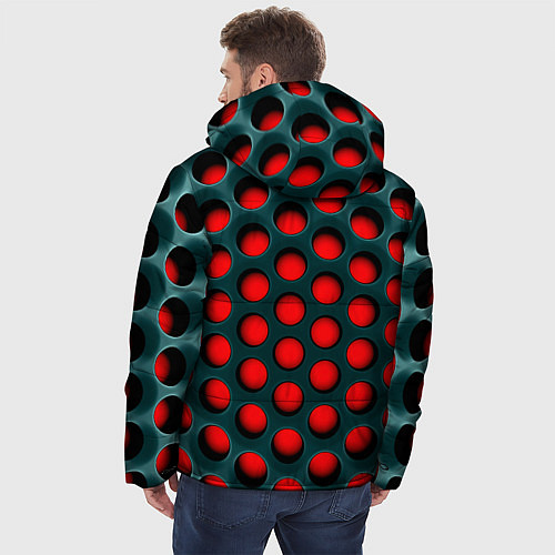 Мужская зимняя куртка Сотовая структура 3D / 3D-Красный – фото 4