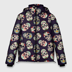 Мужская зимняя куртка Узор с черепами Pattern with skulls