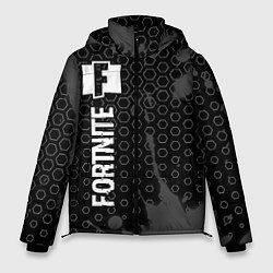 Мужская зимняя куртка Fortnite glitch на темном фоне: по-вертикали