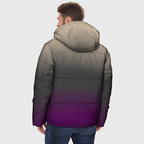 Мужская зимняя куртка Фиолетовый и серый дым - Хуф и Ся / 3D-Светло-серый – фото 4