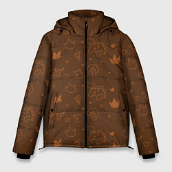 Куртка зимняя мужская Эра динозавров, цвет: 3D-черный