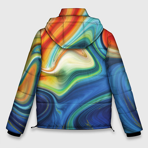 Мужская зимняя куртка Beautiful waves / 3D-Светло-серый – фото 2