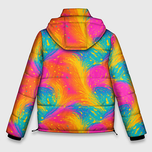Мужская зимняя куртка Насыщенные яркие краски / 3D-Светло-серый – фото 2