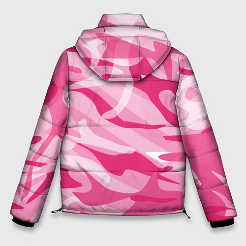 Мужская зимняя куртка Камуфляж в розовом / 3D-Светло-серый – фото 2