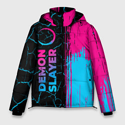 Мужская зимняя куртка Demon Slayer - neon gradient: по-вертикали