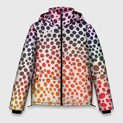 Куртка зимняя мужская Радужные градиентные круги, цвет: 3D-светло-серый