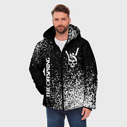 Куртка зимняя мужская The Offspring и рок символ на темном фоне, цвет: 3D-черный — фото 2