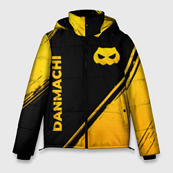 Куртка зимняя мужская DanMachi - gold gradient: надпись, символ, цвет: 3D-черный