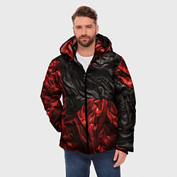 Куртка зимняя мужская Black red texture, цвет: 3D-светло-серый — фото 2