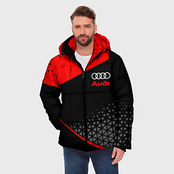 Куртка зимняя мужская Ауди - sportwear, цвет: 3D-черный — фото 2