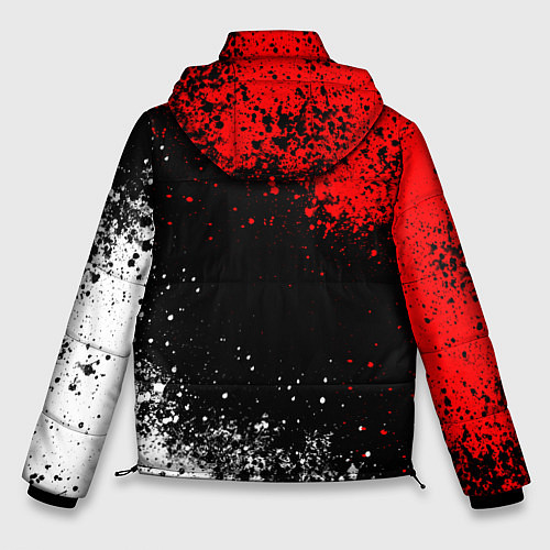 Мужская зимняя куртка Ауди - красный и белый / 3D-Светло-серый – фото 2