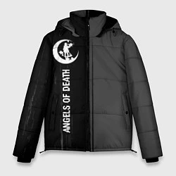 Куртка зимняя мужская Angels of Death glitch на темном фоне: по-вертикал, цвет: 3D-черный