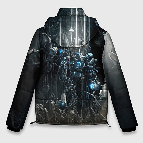 Мужская зимняя куртка Кибернетическая леди / 3D-Светло-серый – фото 2
