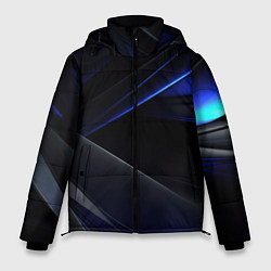 Куртка зимняя мужская Black blue background, цвет: 3D-светло-серый