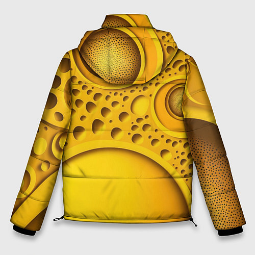 Мужская зимняя куртка Желтая объемная текстура / 3D-Светло-серый – фото 2