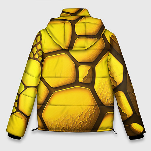 Мужская зимняя куртка Желтые объемные плиты / 3D-Светло-серый – фото 2