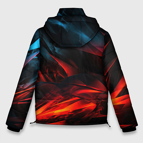 Мужская зимняя куртка Red black abstract / 3D-Светло-серый – фото 2
