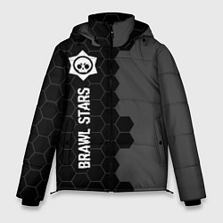 Куртка зимняя мужская Brawl Stars glitch на темном фоне: по-вертикали, цвет: 3D-черный