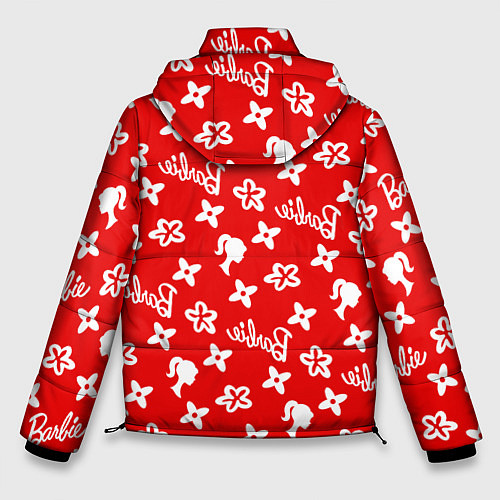Мужская зимняя куртка Барби паттерн красный / 3D-Светло-серый – фото 2