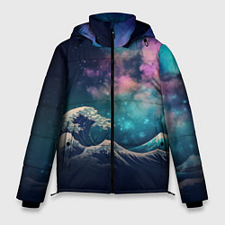 Мужская зимняя куртка Космическая Большая волна в Канагаве