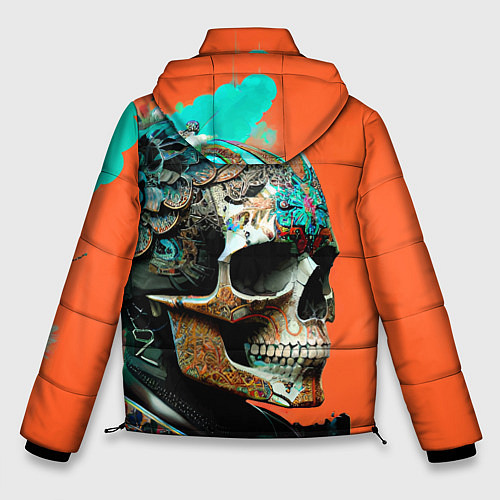 Мужская зимняя куртка Art skull - irezumi - Japan / 3D-Светло-серый – фото 2