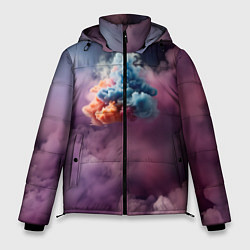 Куртка зимняя мужская Разноцветный клуб дыма, цвет: 3D-черный