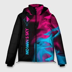 Мужская зимняя куртка No Mans Sky - neon gradient: по-вертикали