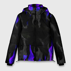 Куртка зимняя мужская Неоновый огонь и дым, цвет: 3D-светло-серый