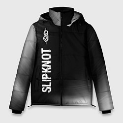 Мужская зимняя куртка Slipknot glitch на темном фоне: по-вертикали