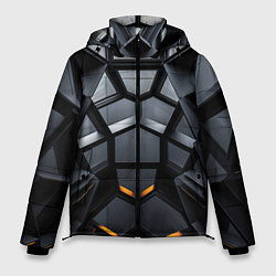 Куртка зимняя мужская Объемная черная конструкция, цвет: 3D-светло-серый