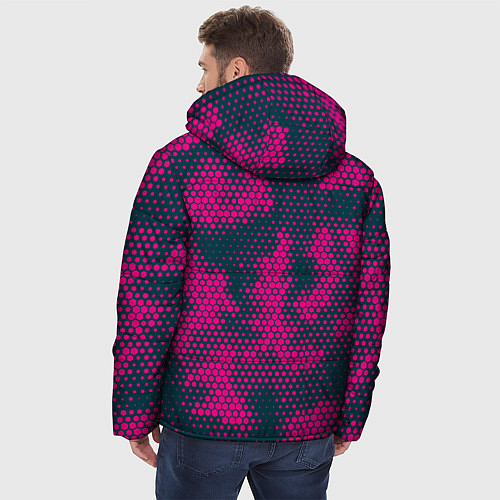 Мужская зимняя куртка Спортивный паттерн камуфляж / 3D-Красный – фото 4