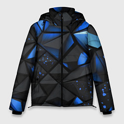 Куртка зимняя мужская Blue black texture, цвет: 3D-светло-серый