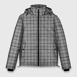 Куртка зимняя мужская Клетка серая, цвет: 3D-черный