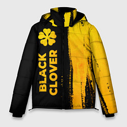 Куртка зимняя мужская Black Clover - gold gradient: по-вертикали, цвет: 3D-черный