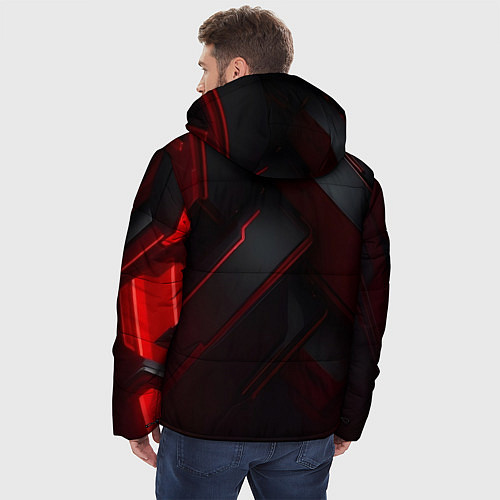 Мужская зимняя куртка Красная бесконечность / 3D-Красный – фото 4