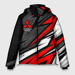 Куртка зимняя мужская Митсубиси - красный спортивный, цвет: 3D-черный