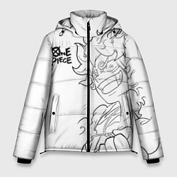 Куртка зимняя мужская Ван пис - Луффи гир 5, цвет: 3D-красный