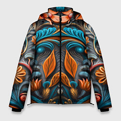 Куртка зимняя мужская Mirrow floral pattern - art - vogue, цвет: 3D-черный
