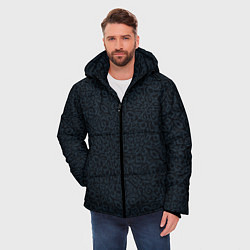 Куртка зимняя мужская Чёрно-синий паттерн, цвет: 3D-светло-серый — фото 2