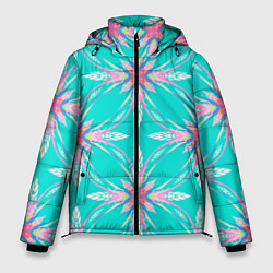 Куртка зимняя мужская Геометрический цветочный узор, цвет: 3D-светло-серый