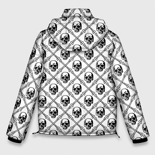 Мужская зимняя куртка Черепа и кости / 3D-Светло-серый – фото 2